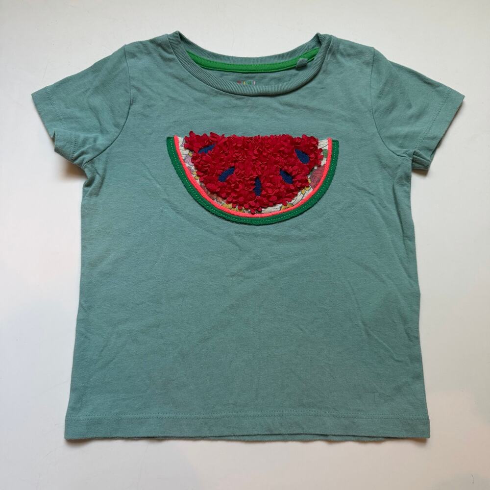 Mini Boden Watermelon Fruit Appliqué Shirt